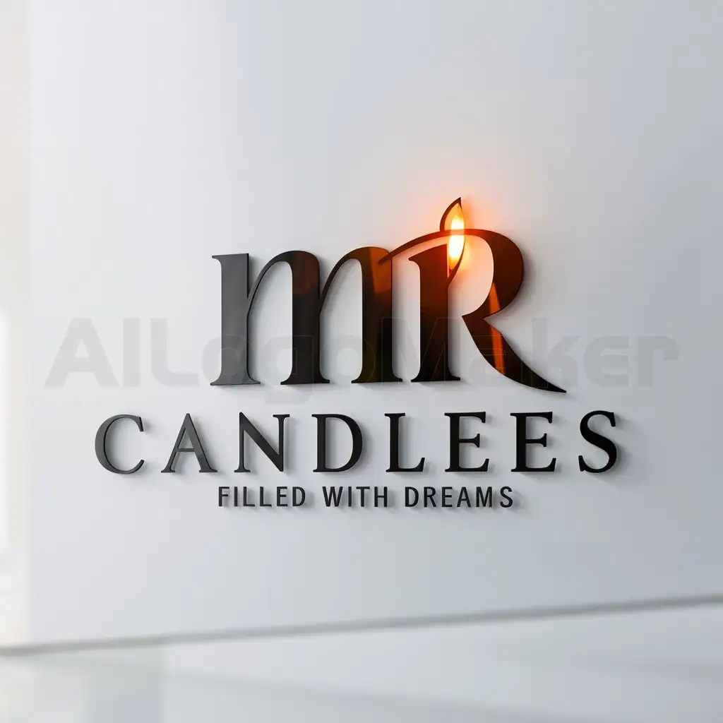 a logo design,with the text "Candles filled with dreams", main symbol:MR,Moderate,be used in Others industry,clear background