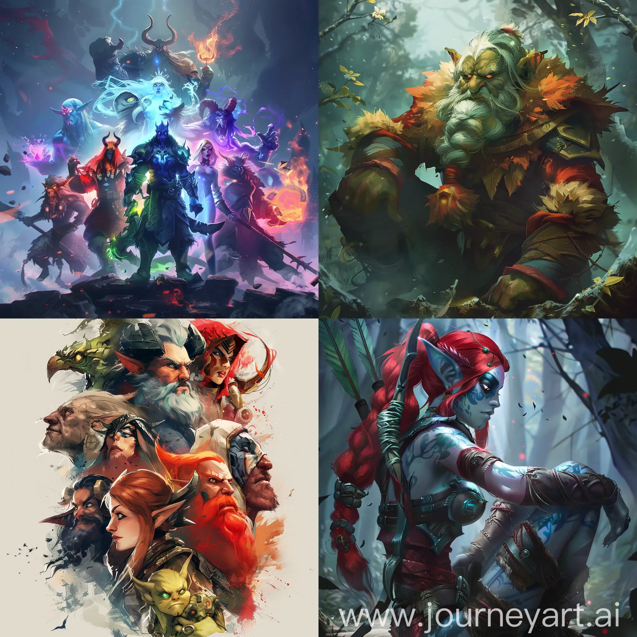 Dynamic-Dota-Game-Art-with-Action-and-Colorful-Characters