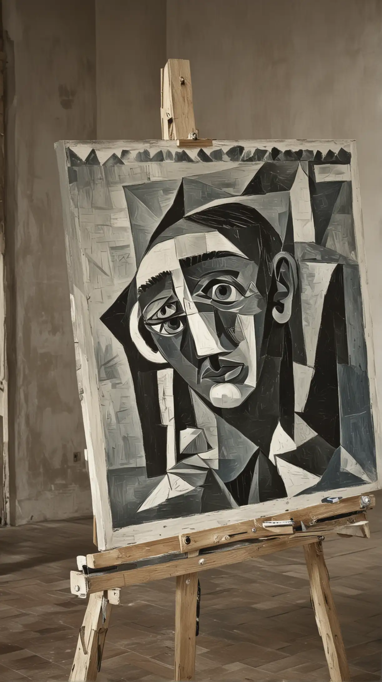 Abstract Painting by Pablo Picasso in Cubist Style