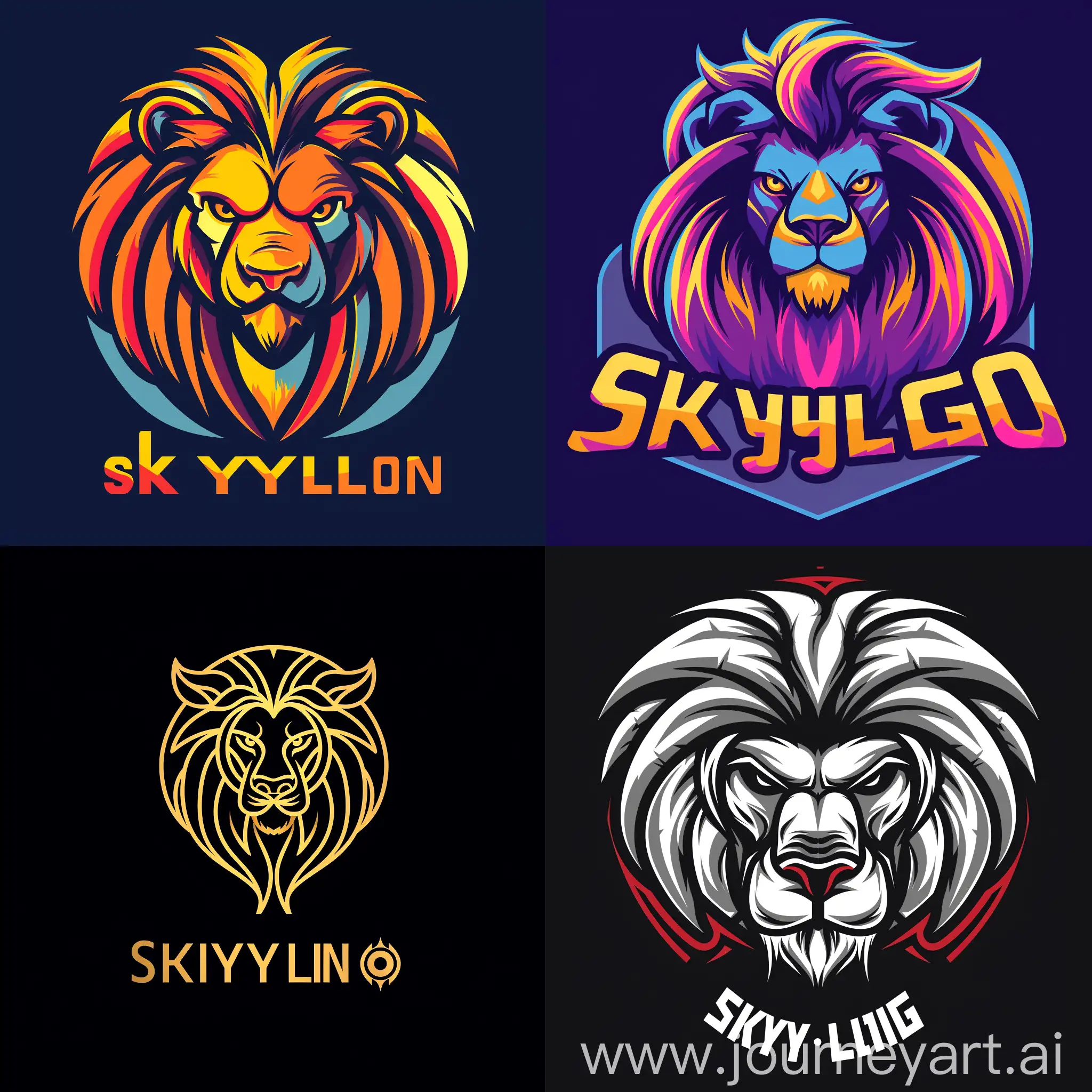 Skylion-Logo-Celestial-Lion-Emblem