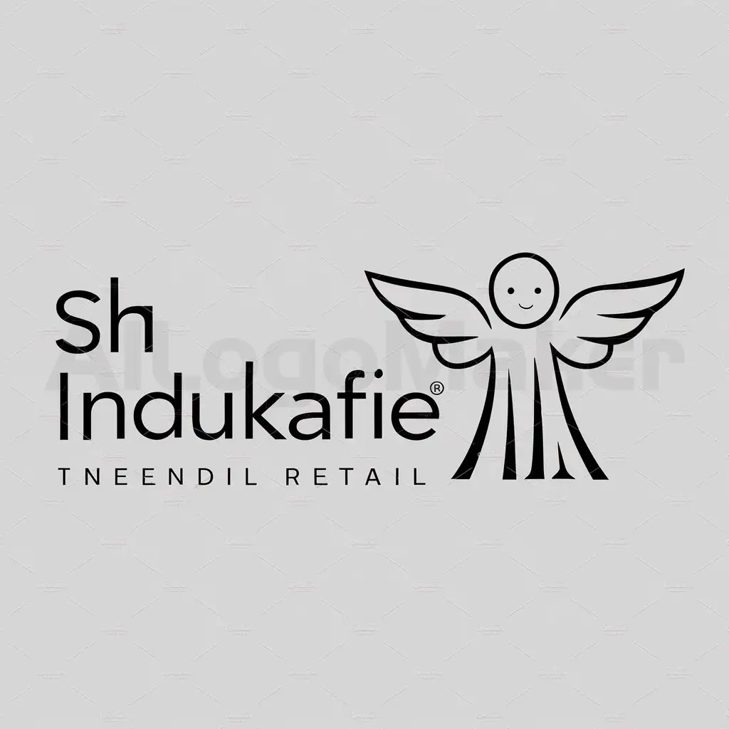 LOGO-Design-for-Sh-Indukafie-Angelic-Theme-with-Moderate-Text-for-Retail-Industry