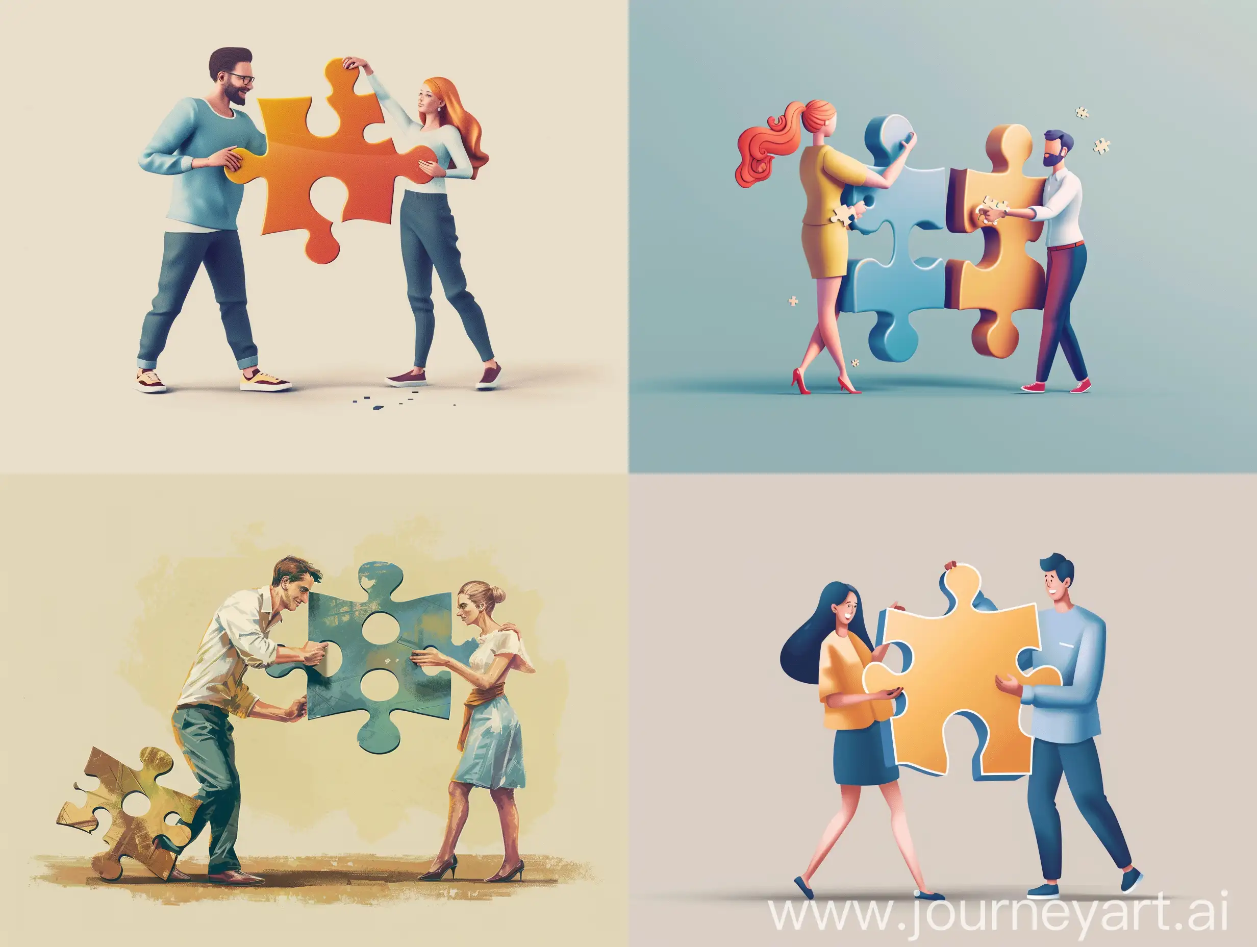 Collaborative-Puzzle-Solving-Man-and-Woman-Working-Together-on-a-Large-Puzzle