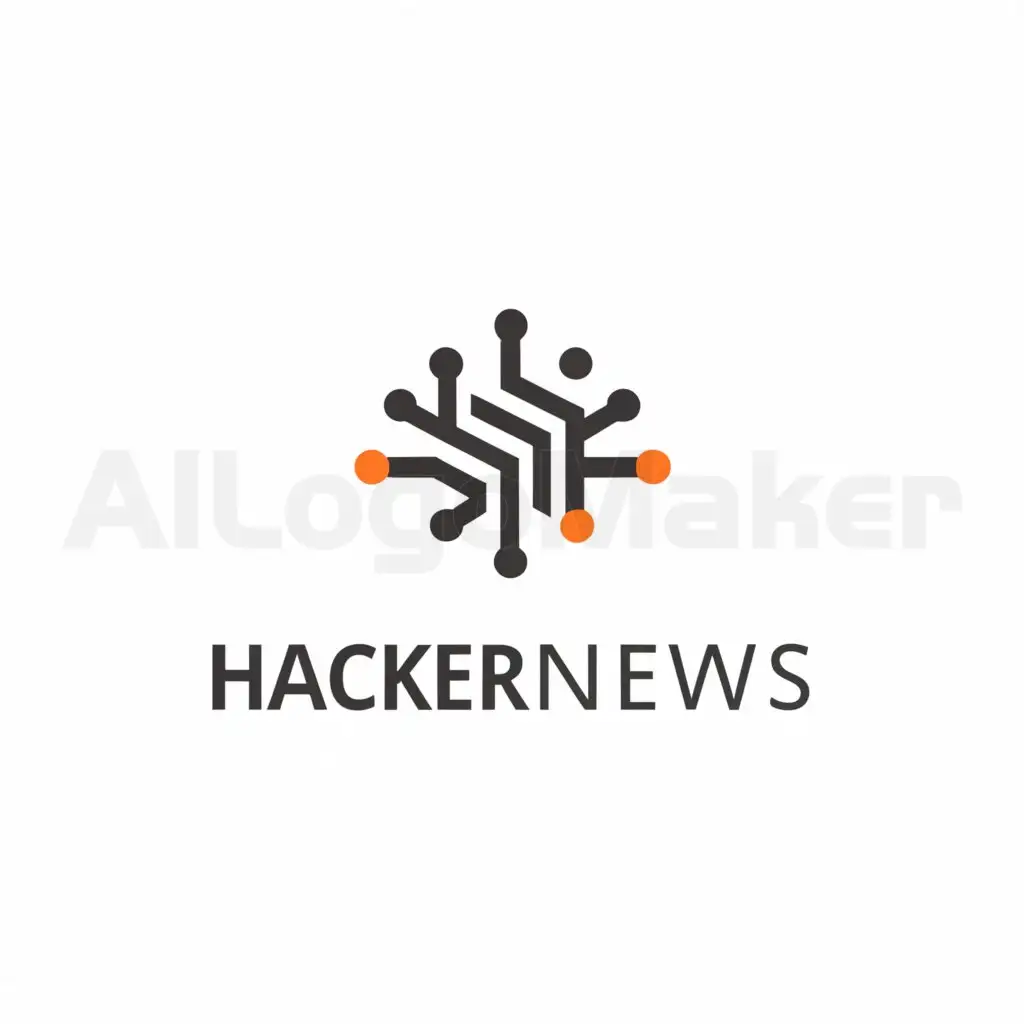 a logo design,with the text "Hacker News", main symbol:something with technology,Minimalistic,be used in Technology industry,clear background