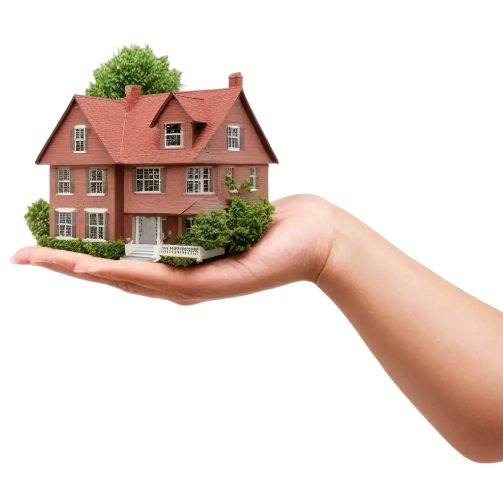 PNG-Image-of-Hand-Holding-House-Symbolizing-Stability-and-Homeownership