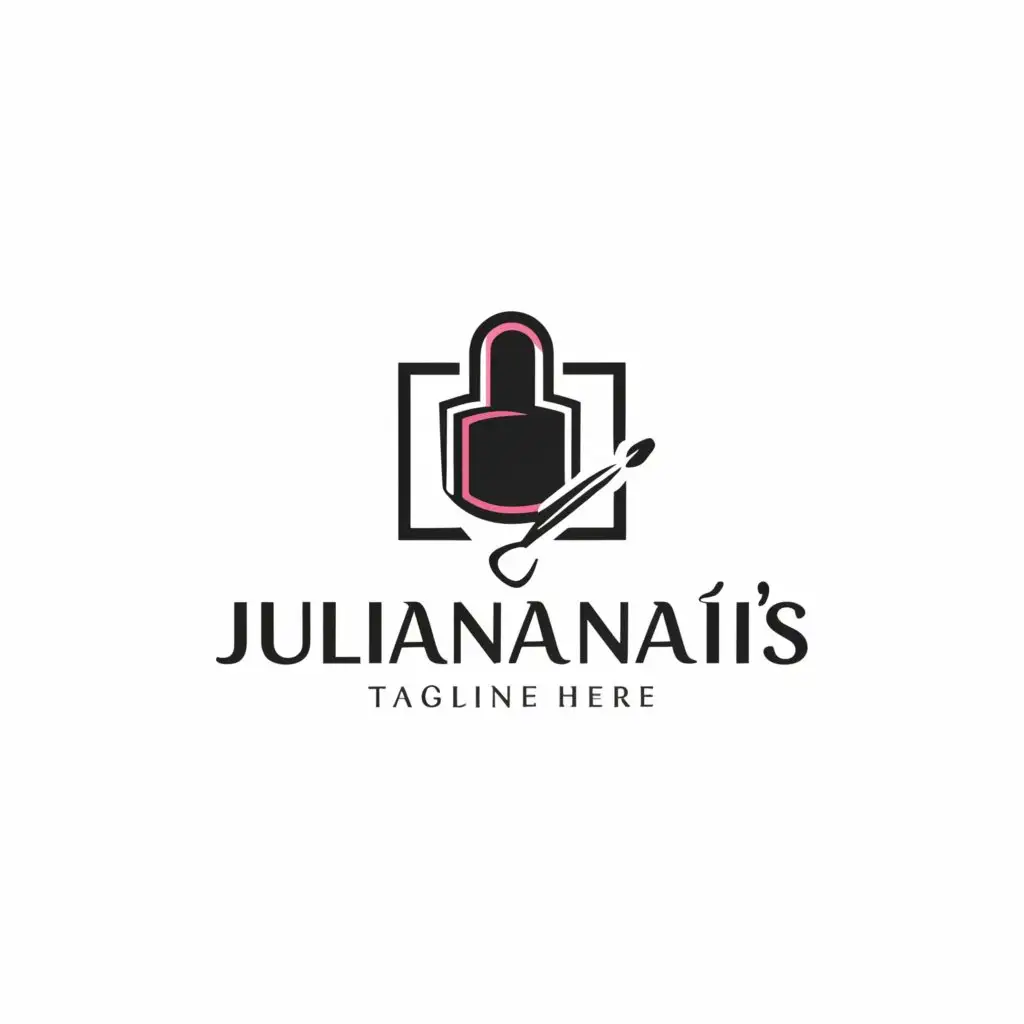 a logo design,with the text "Juliana_naîs", main symbol:Nail polish bottle,Moderate,be used in Nail service industry,clear background