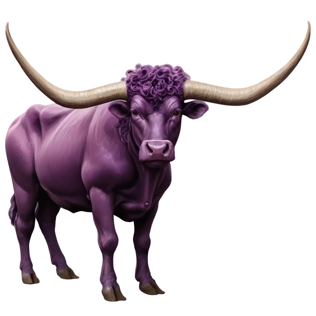Create-a-Stunning-PNG-Image-of-a-Purple-Bull-with-Curled-Horns