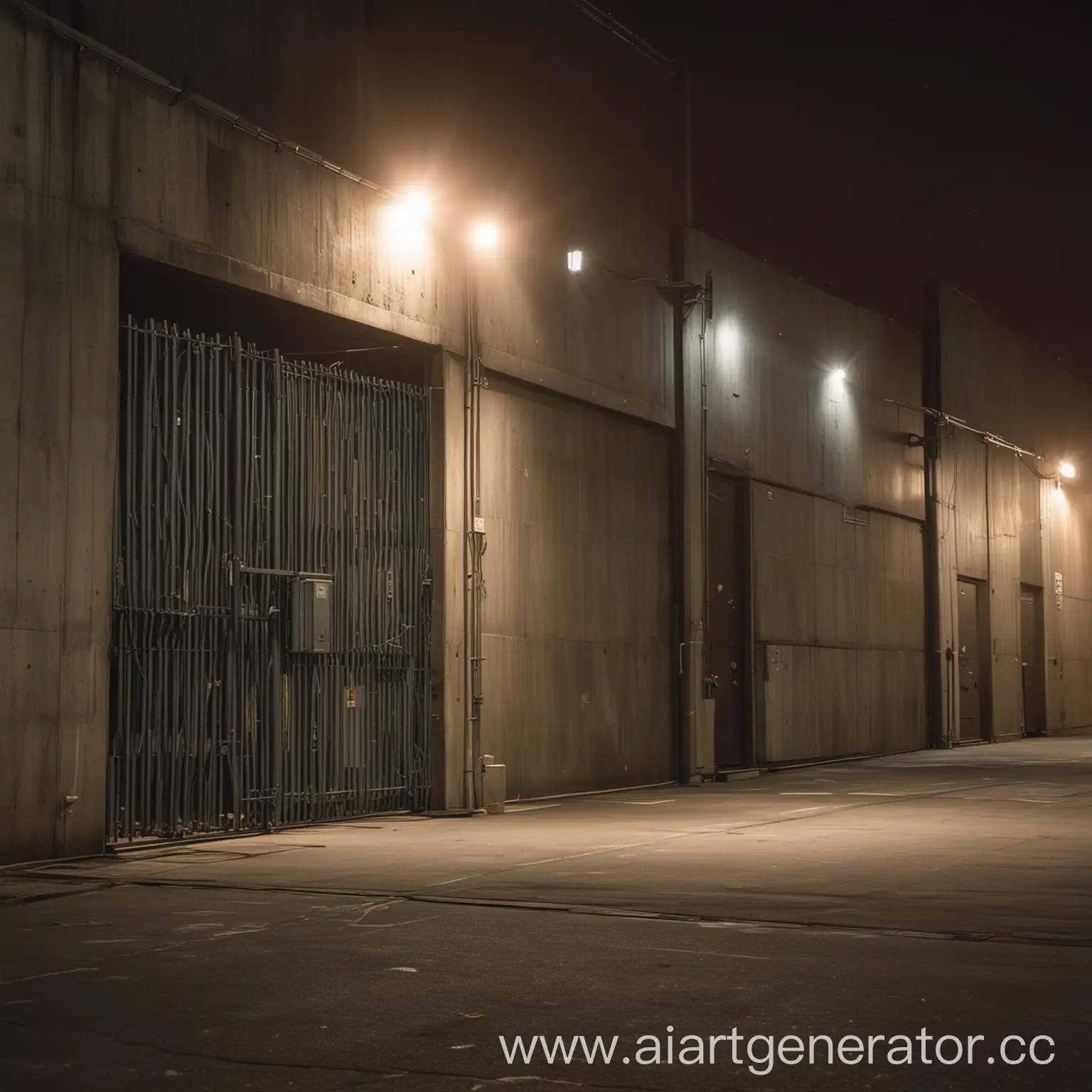 Urban-Light-Wall-with-Industrial-Warehouse-Background