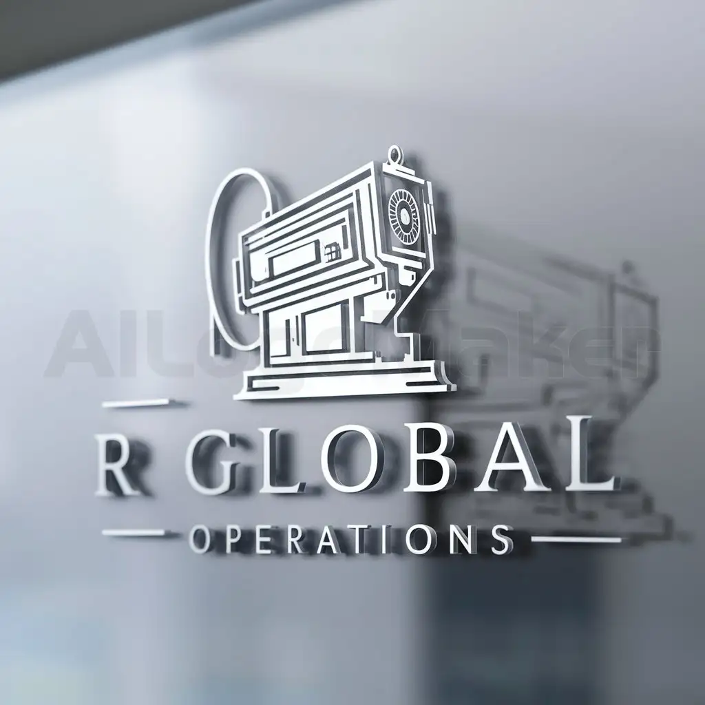 a logo design,with the text "R GLOBAL OPERATIONS", main symbol:Laser machine,complex,be used in Others industry,clear background