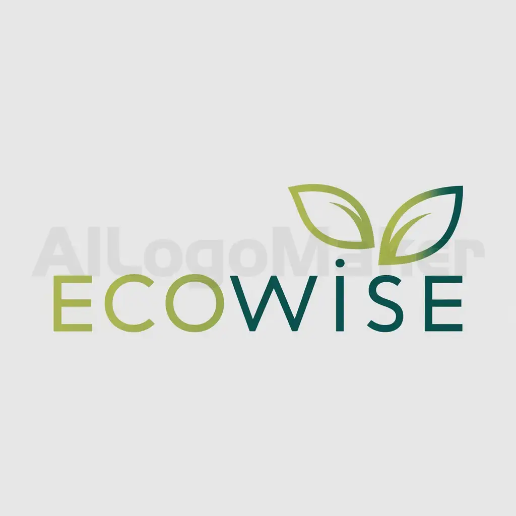 a logo design,with the text "EcoWise", main symbol:Symbol of sustainability,Minimalistic,clear background