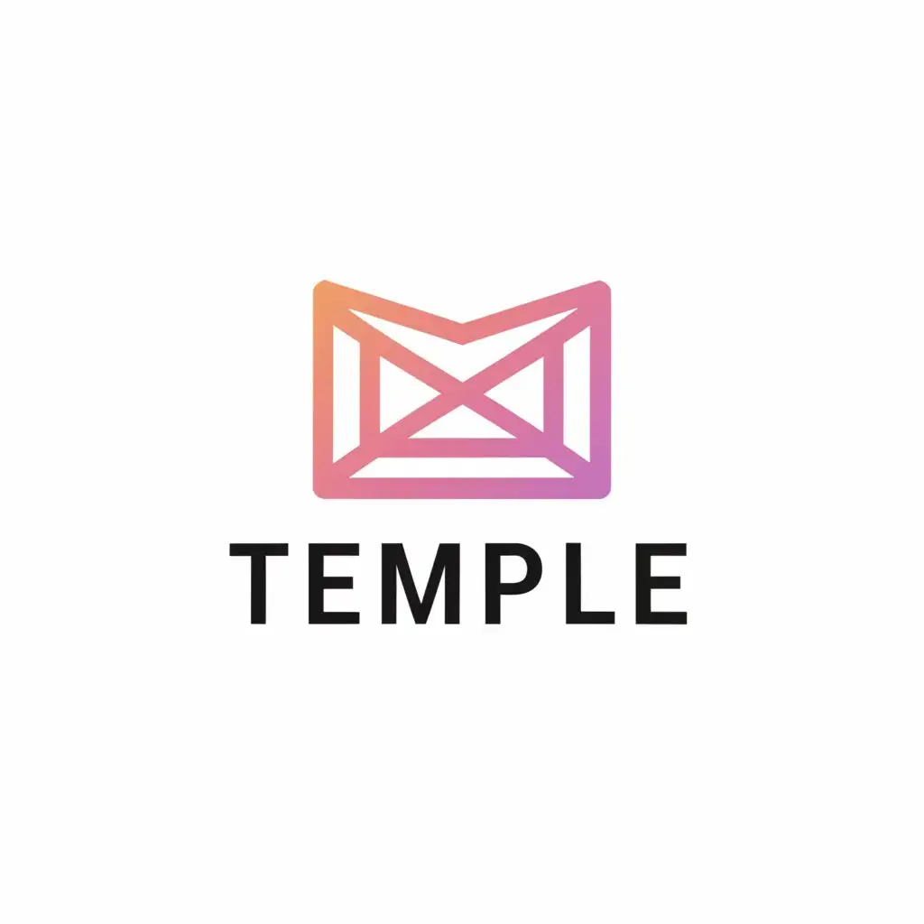 a logo design,with the text "temple", main symbol:email template,Minimalistic,be used in Others industry,clear background