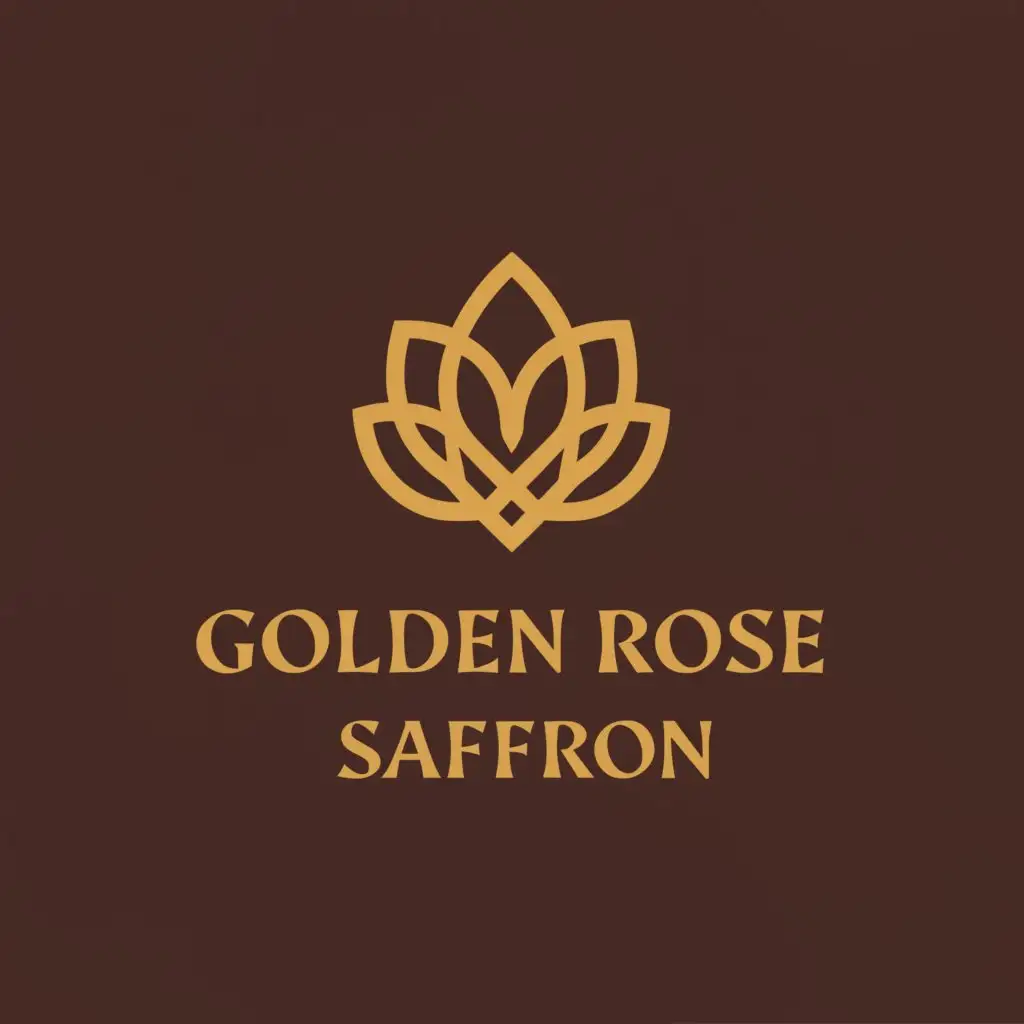 LOGO-Design-For-Golden-Rose-Saffron-Luxurious-Saffron-Maroc-Emblem-for-Retail-Branding