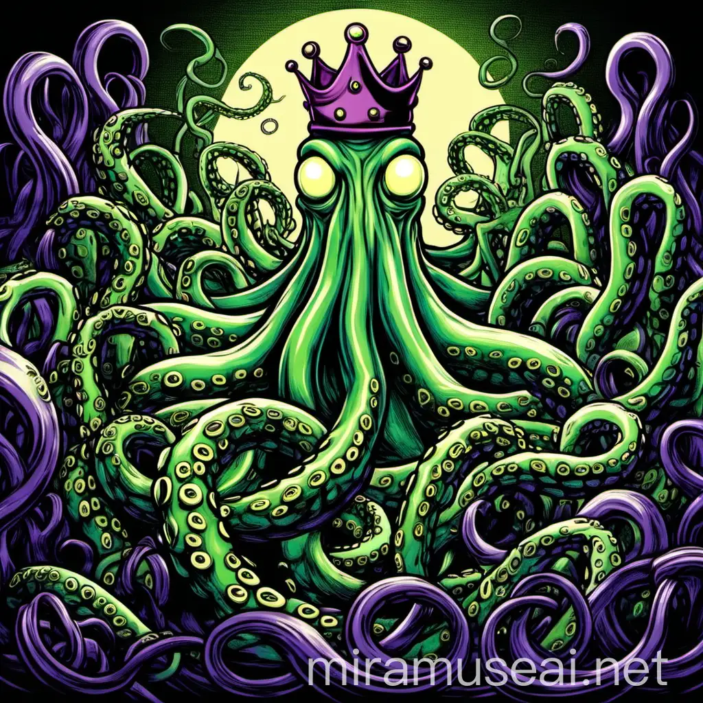 Regal Octopus King in His Magnificent Tentacle Kingdom
