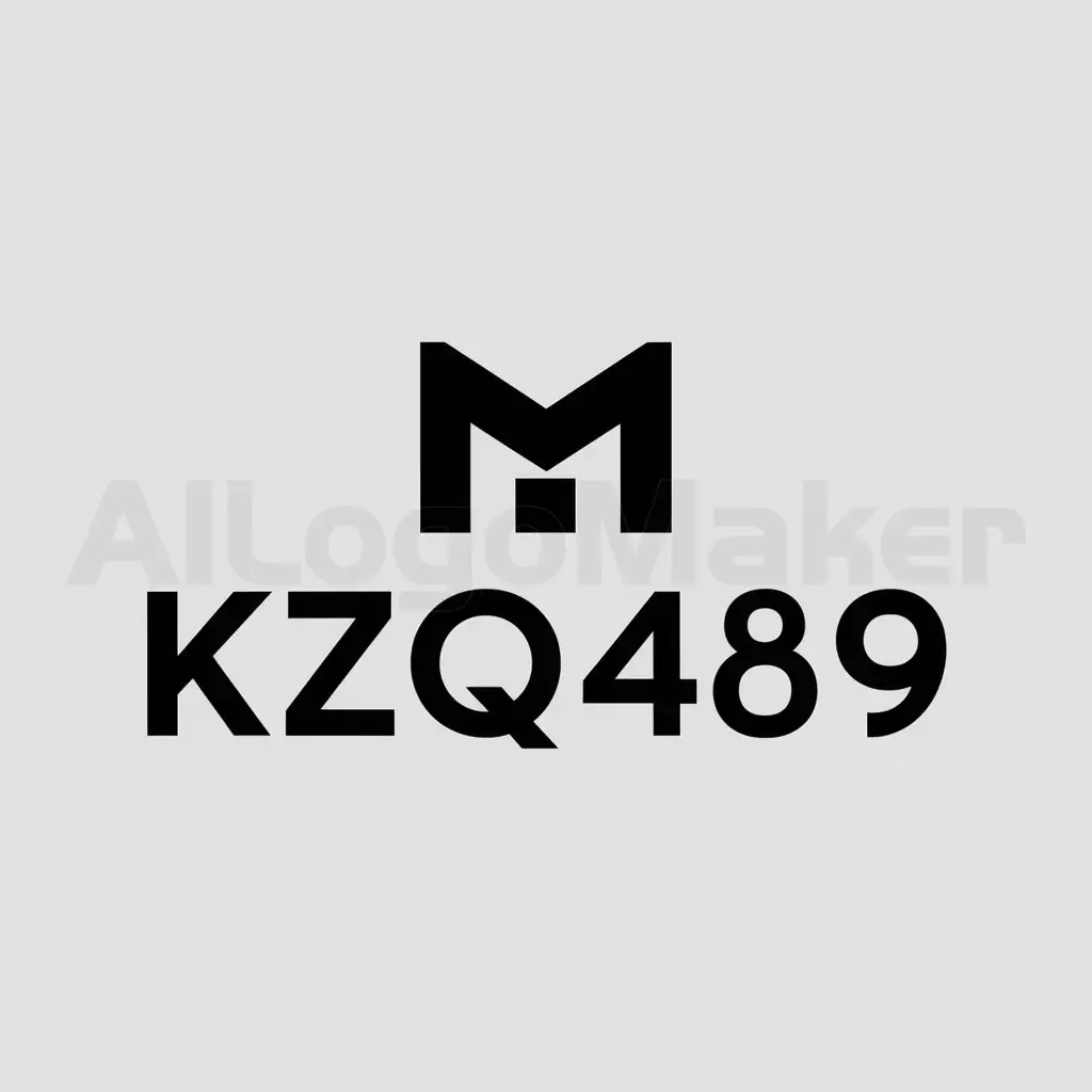 a logo design,with the text "KZQ489", main symbol:M,Minimalistic,clear background