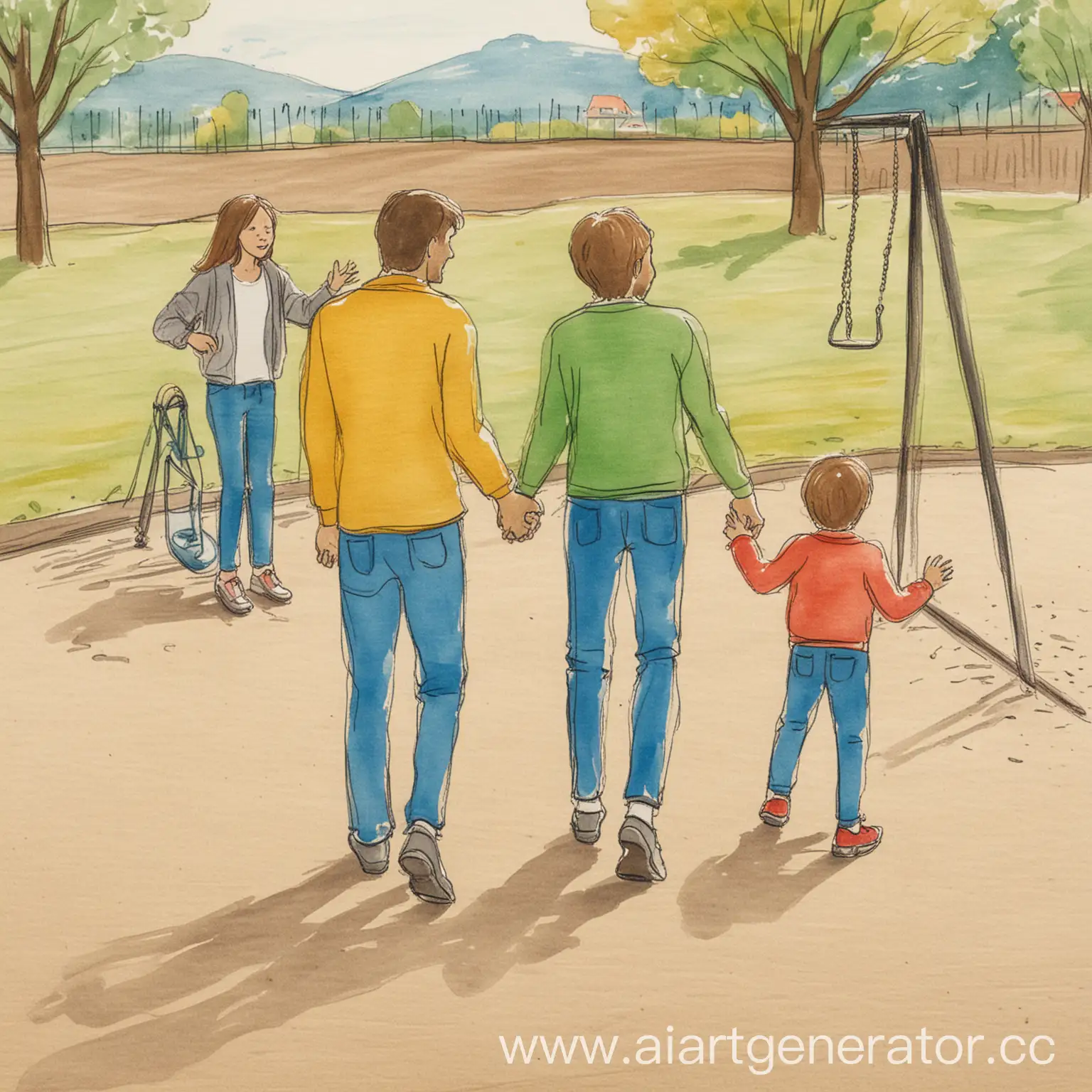 Family-Fun-Parents-Playing-with-Child-on-Playground