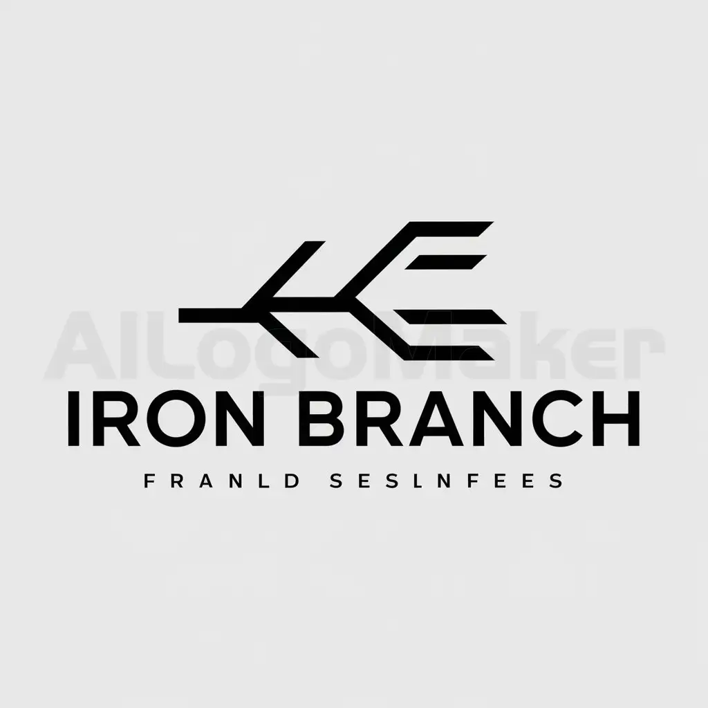 LOGO-Design-For-Iron-Branch-Minimalistic-Tree-Branch-Logo-on-Clear-Background