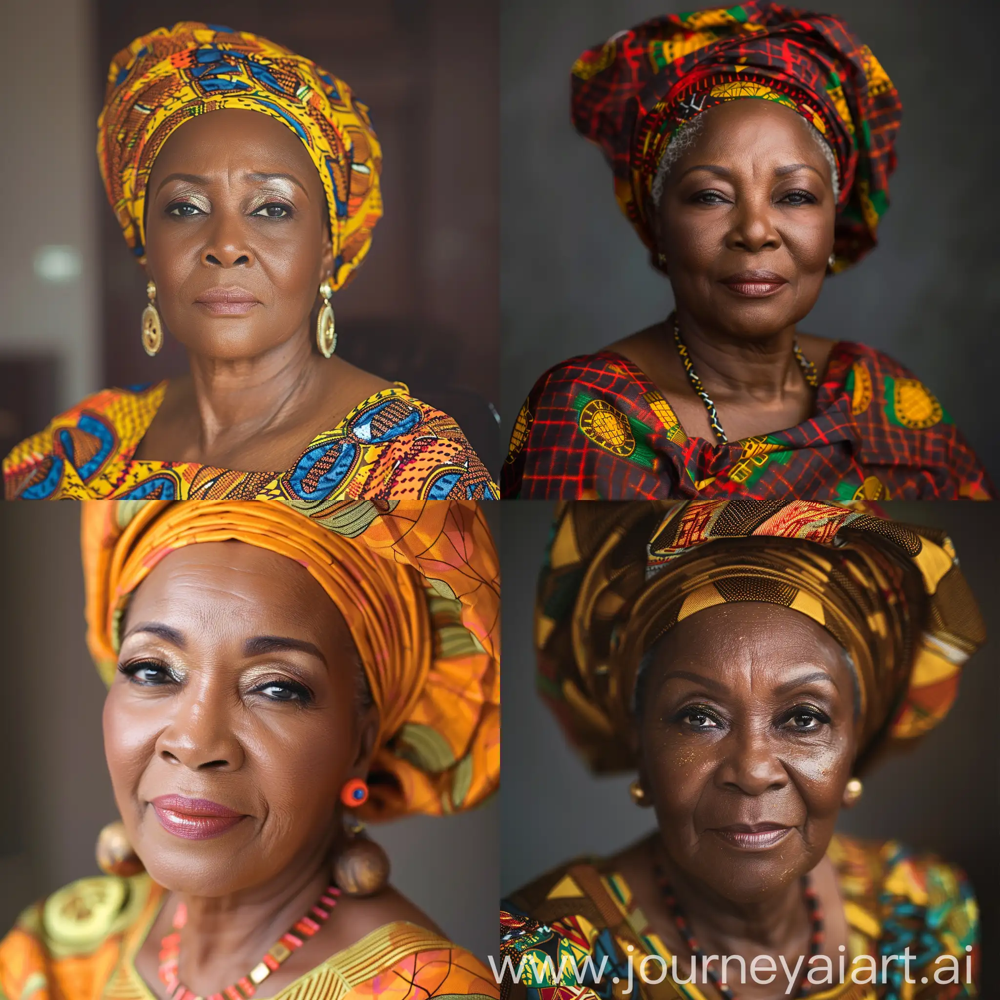 Elegant-African-Woman-in-Traditional-Attire-Gazing-Confidently