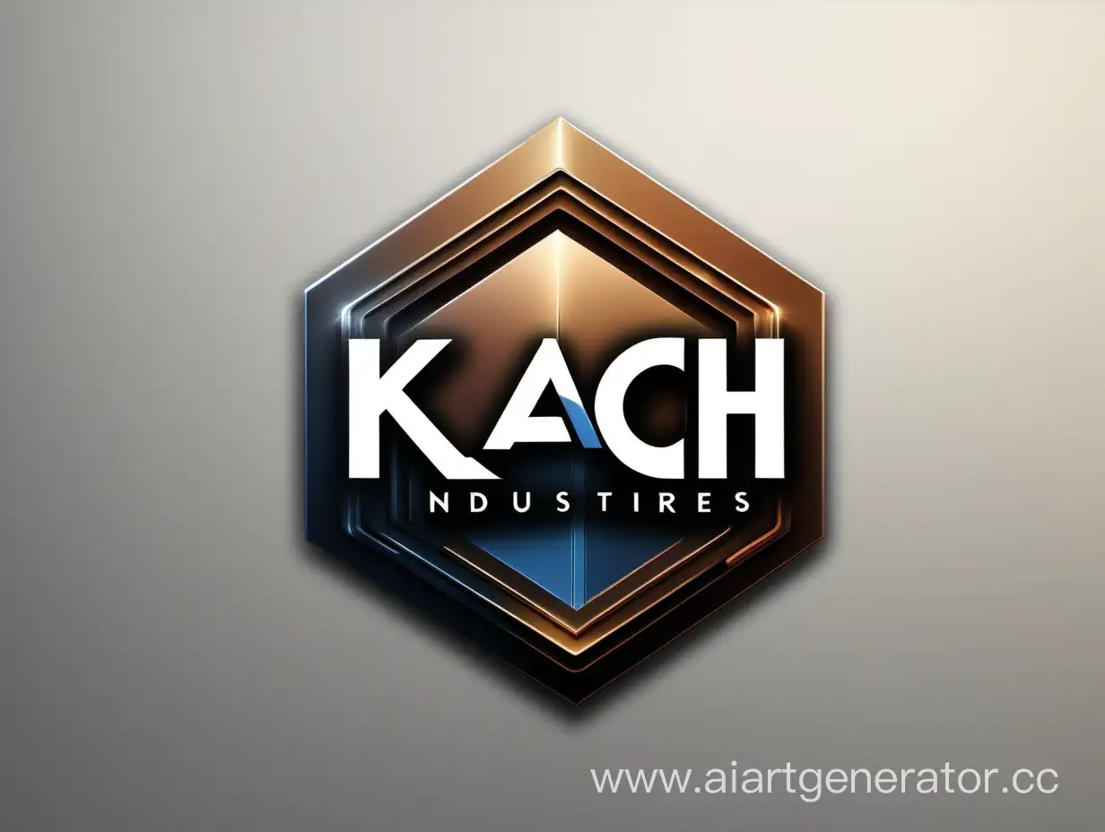 логотип для компании Kach Industries, компание технологий, и новых голосовых ассистентов, и чтобы было похоже на компанию Stark Industries