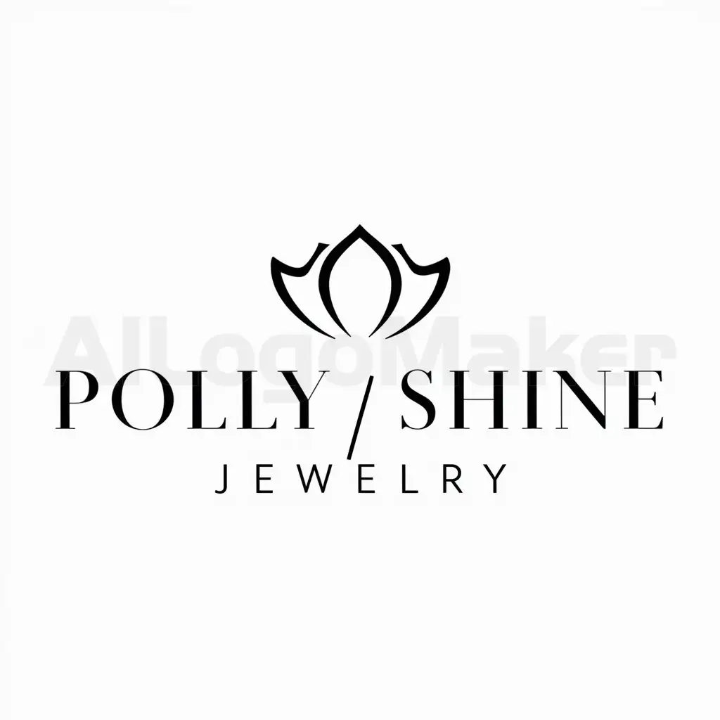 LOGO-Design-for-Pollyshine-Jewelry-Elegant-Corona-Symbol-on-Clear-Background