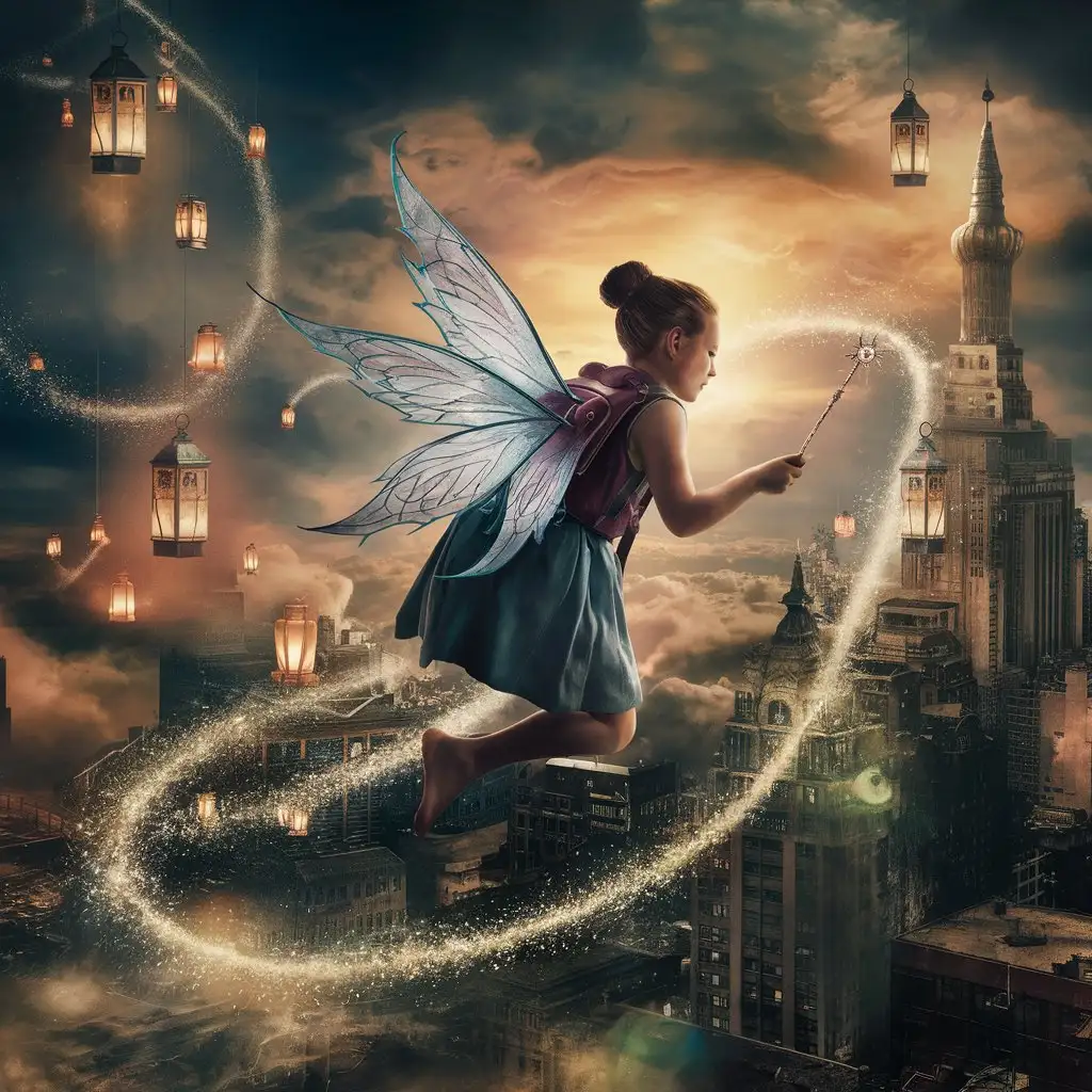 A beautiful magical realistic photo of the fulfillment of all our dreams, which next become only whims and the most beautiful are unrealized dreams, because they give meaning to life the atmosphere of fantasy and magic WITHOUT APPLY AND NO TEXTS