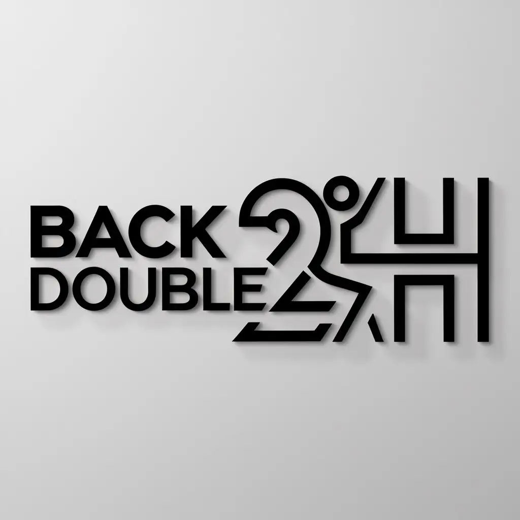 a logo design,with the text "Back 2 Double H", main symbol:breakdance / dance,Moderate,clear background