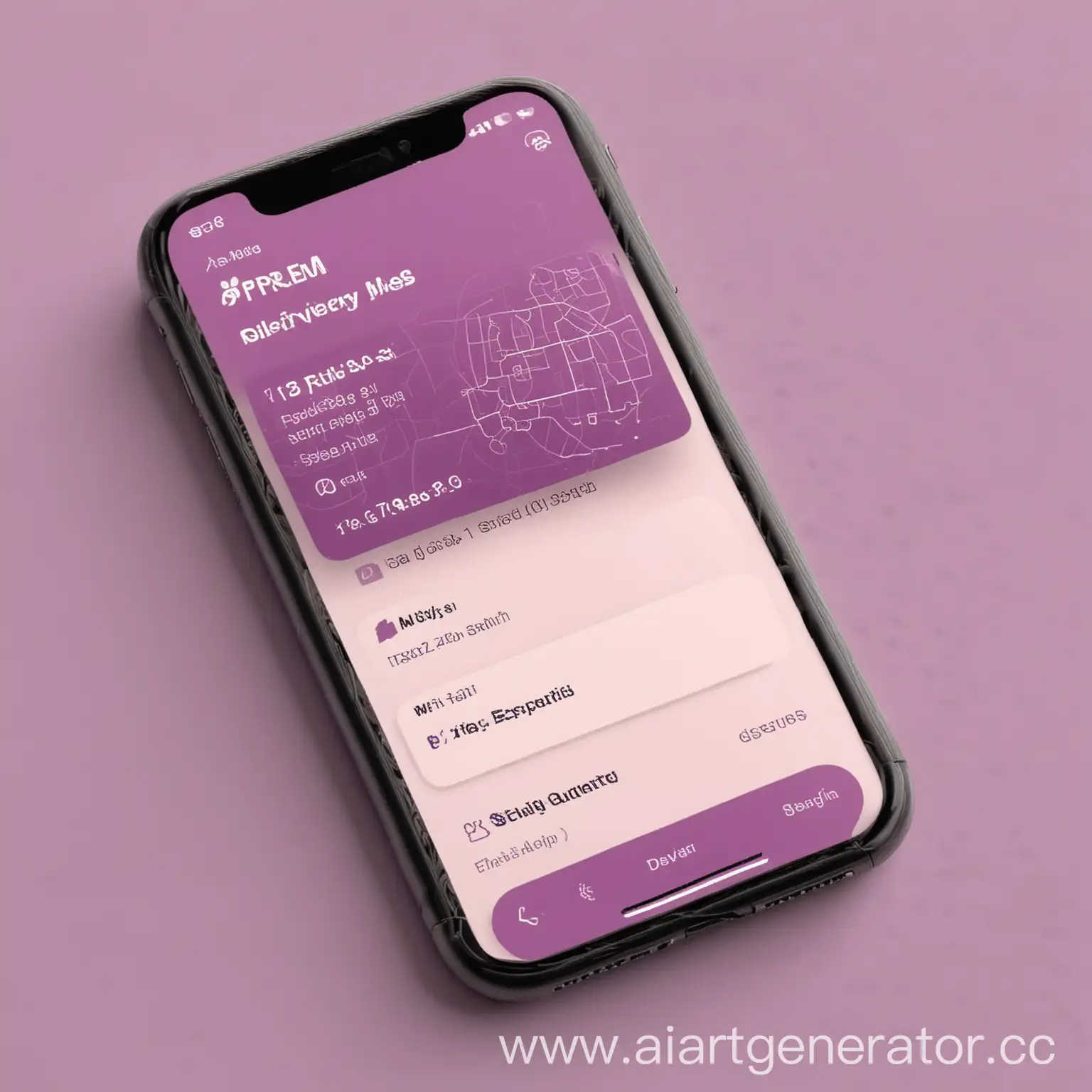 PurpleToned-PriEm-Delivery-Service-App-Screenshot-on-Phone