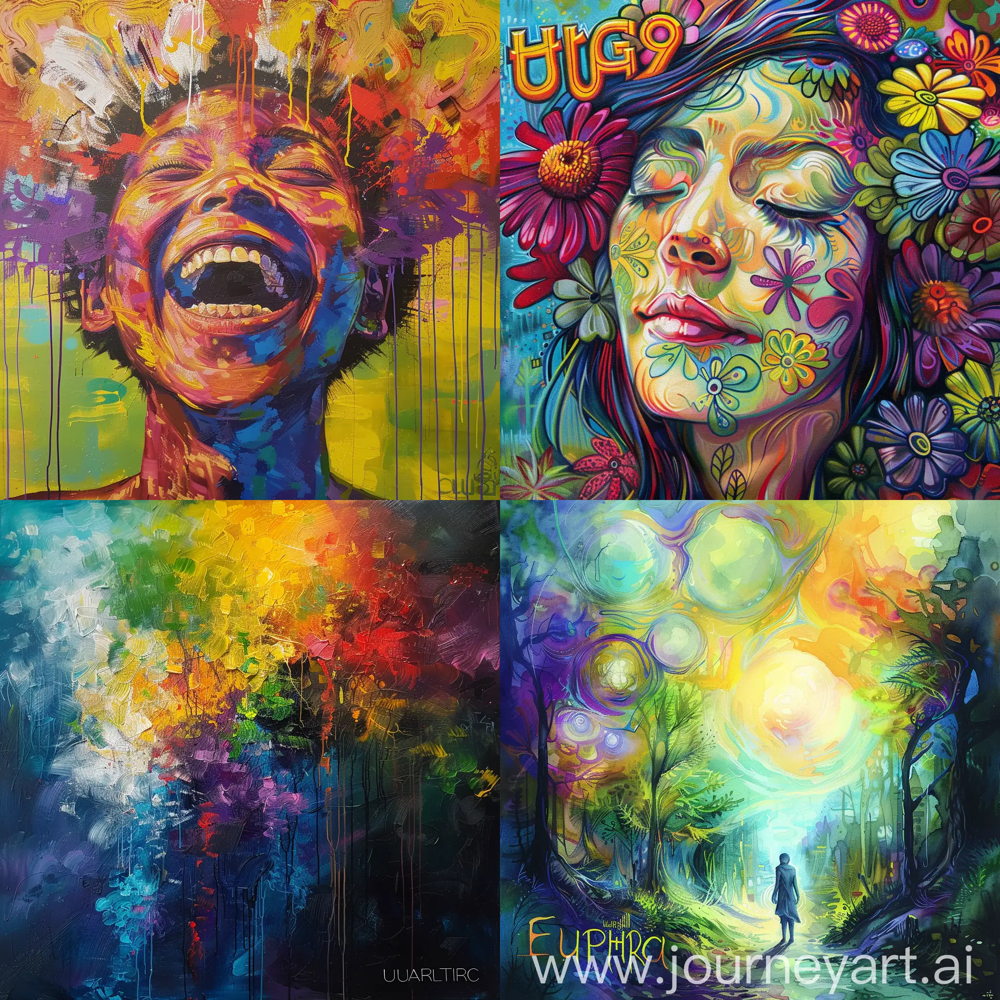 Joyful-Woman-in-Vibrant-Abstract-Art
