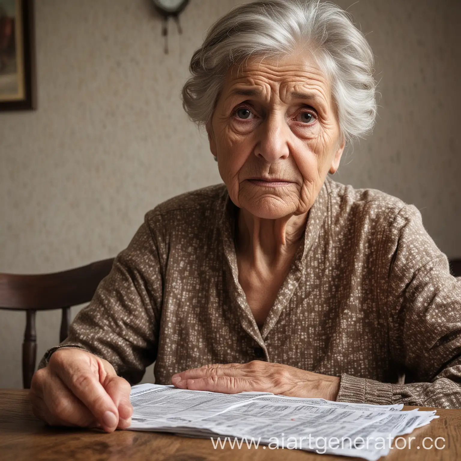  Бабушке дали маленькую пенсию она расстроеная считает копейки
