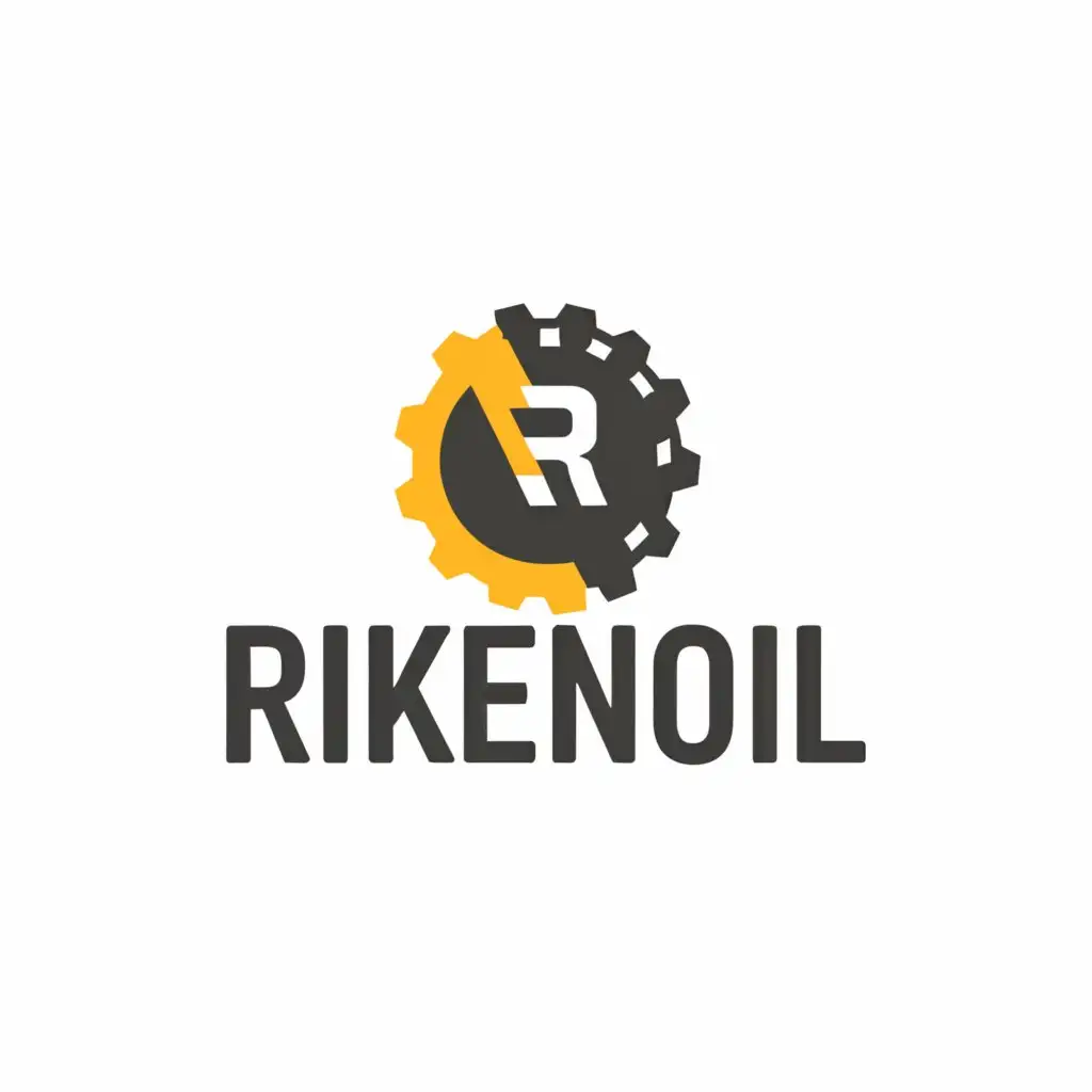 LOGO-Design-For-RikenOil-Car-Oil-and-Lubricant-Theme-on-Clear-Background