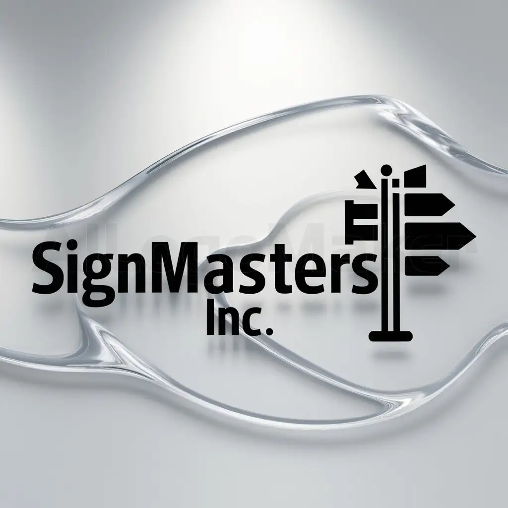 a logo design,with the text "SignMasters Inc.", main symbol:Signage,Moderate,be used in Others industry,clear background