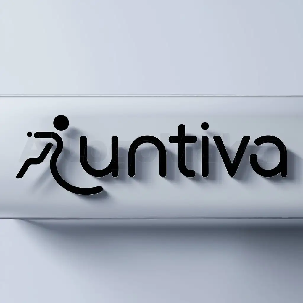 a logo design,with the text "Runtiva", main symbol:running,Minimalistic,be used in Sports Fitness industry,clear background