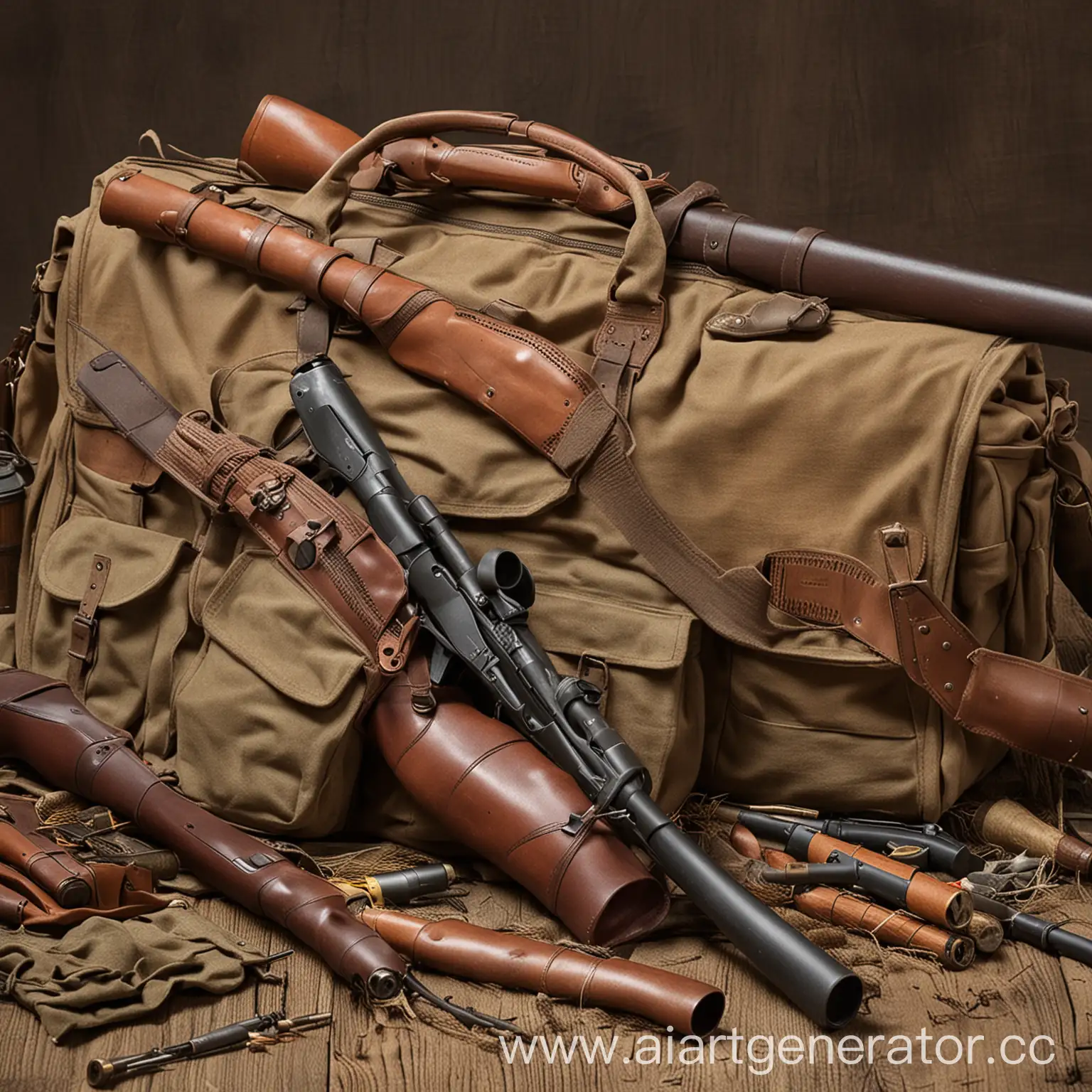 Hunter-with-Bag-and-Rifle-in-Forest