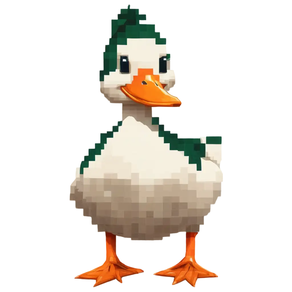 Pixel-Art-Duck-Swimming-Exquisite-PNG-Image-for-Online-Visuals