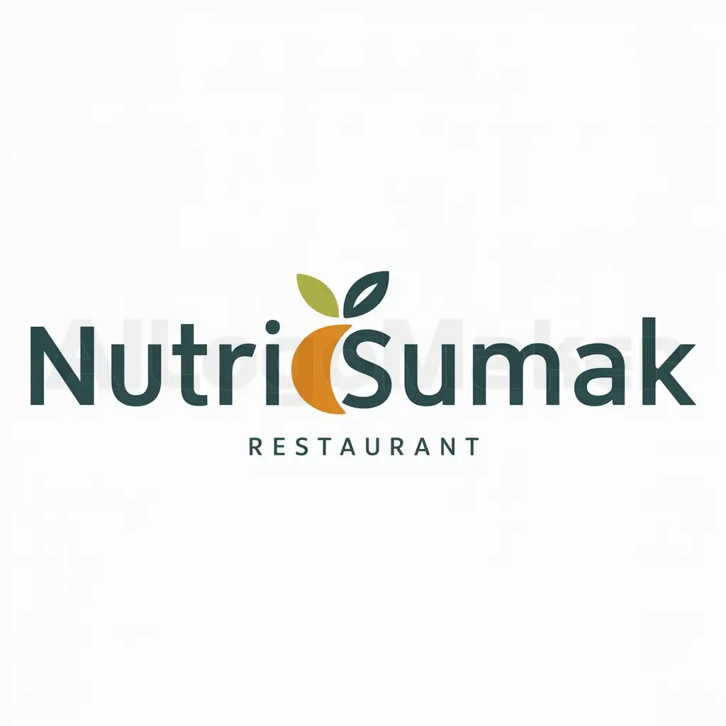 a logo design,with the text "NutriSumak", main symbol:fruta,Moderate,be used in Restaurant industry,clear background