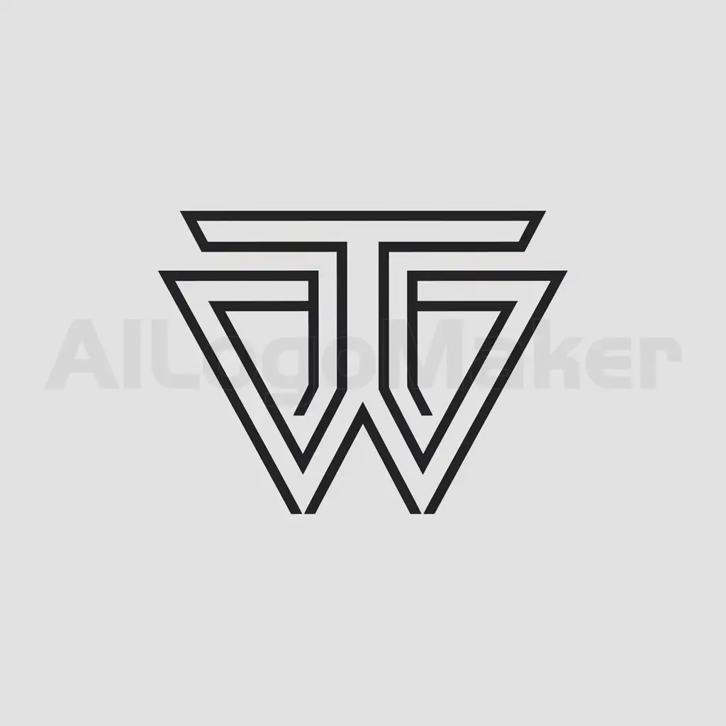 a logo design,with the text "Trybe Wrestling", main symbol:T, W,Minimalistic,be used in Sports Fitness industry,clear background