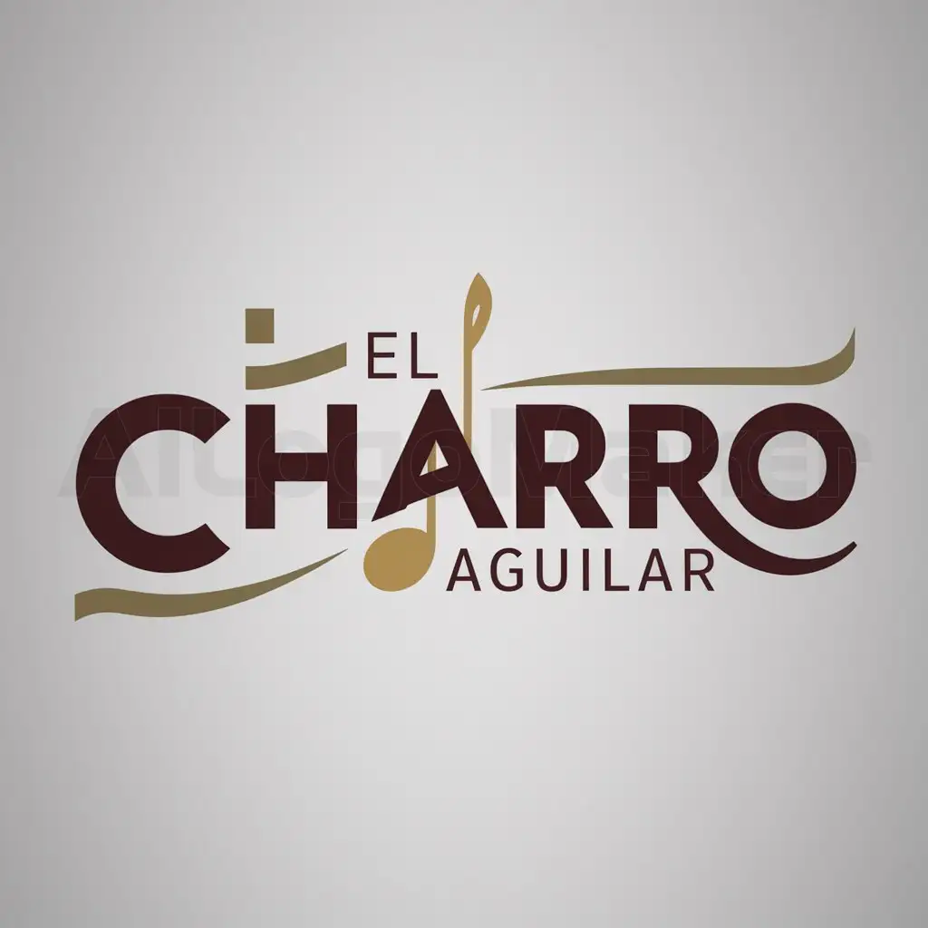 a logo design,with the text "El Charro Aguilar", main symbol:musical symbol,Moderate,be used in Music industry,clear background