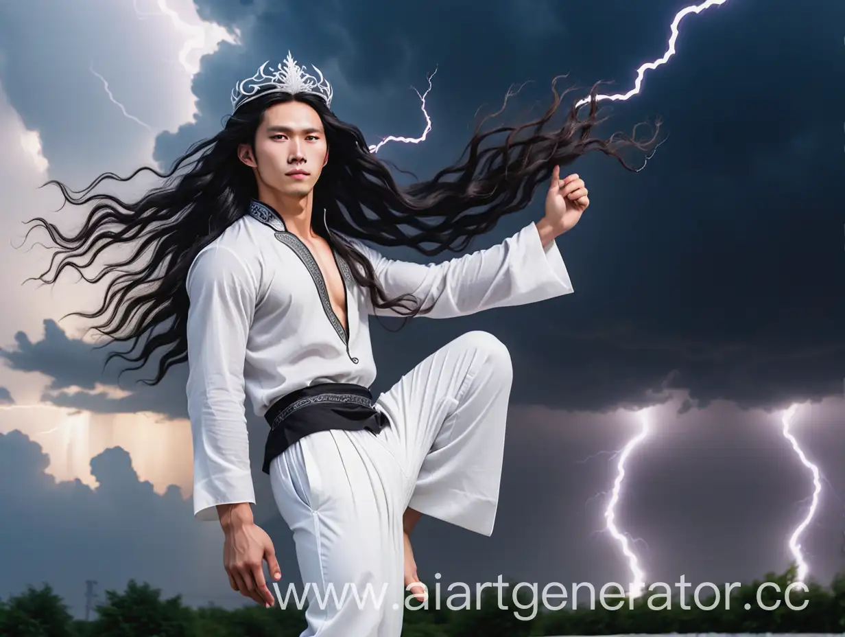 Mystical-Man-with-Long-Wavy-Hair-Holding-Lightning
