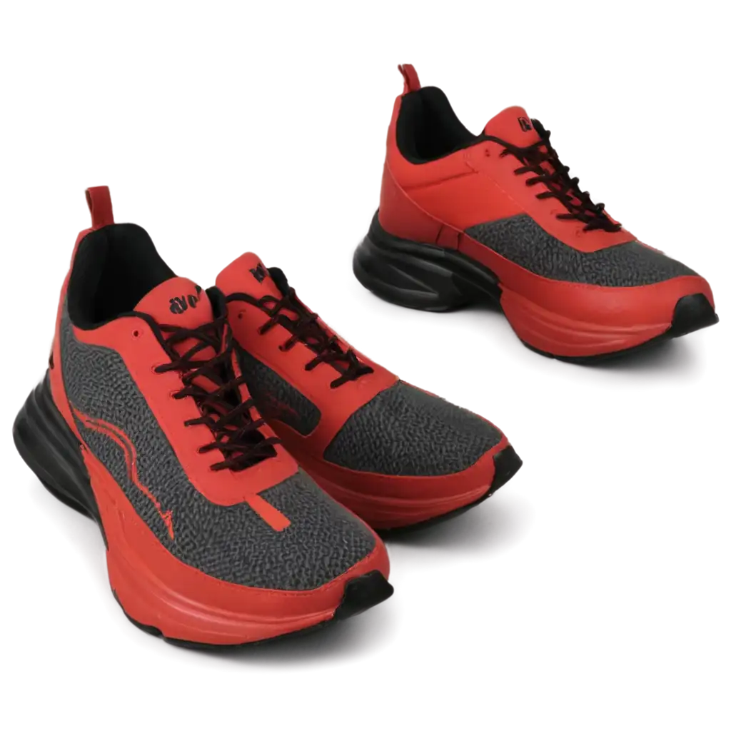 red sports shoes