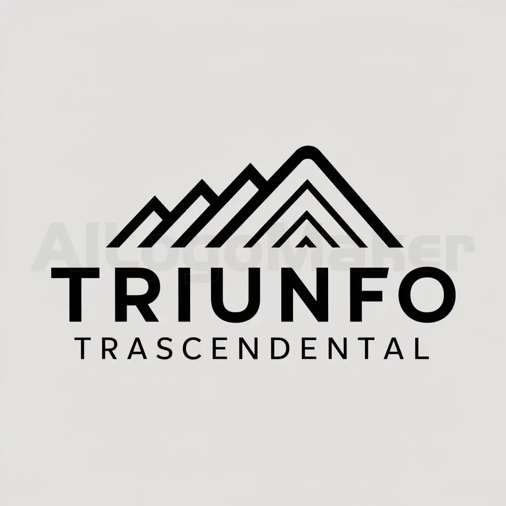a logo design,with the text "TriunfoTrascendental", main symbol:mountain,Moderate,be used in Personal motivation industry,clear background