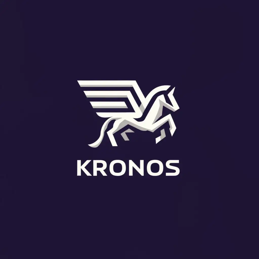 a logo design,with the text "Kronos", main symbol:Horse or eagle,Moderate,be used in Technology industry,clear background