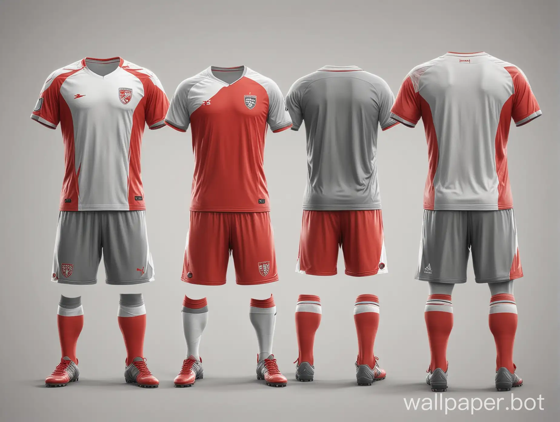 Symmetrical-Red-and-Gray-Soccer-Uniform-Sketch-on-White-Background