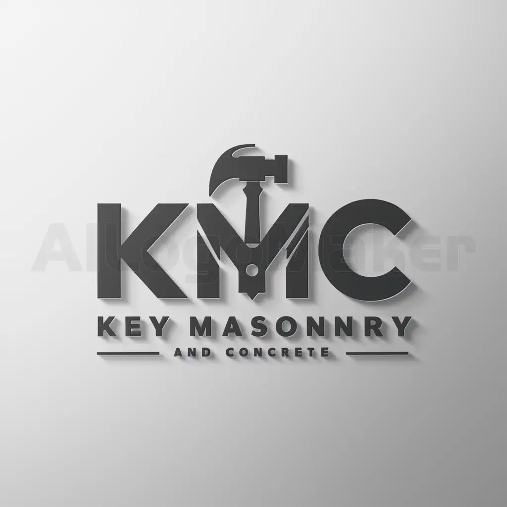 a logo design,with the text "Key Masonry and Concrete", main symbol:KMC make Masonry and Concrete,Moderate,be used in 0 industry,clear background