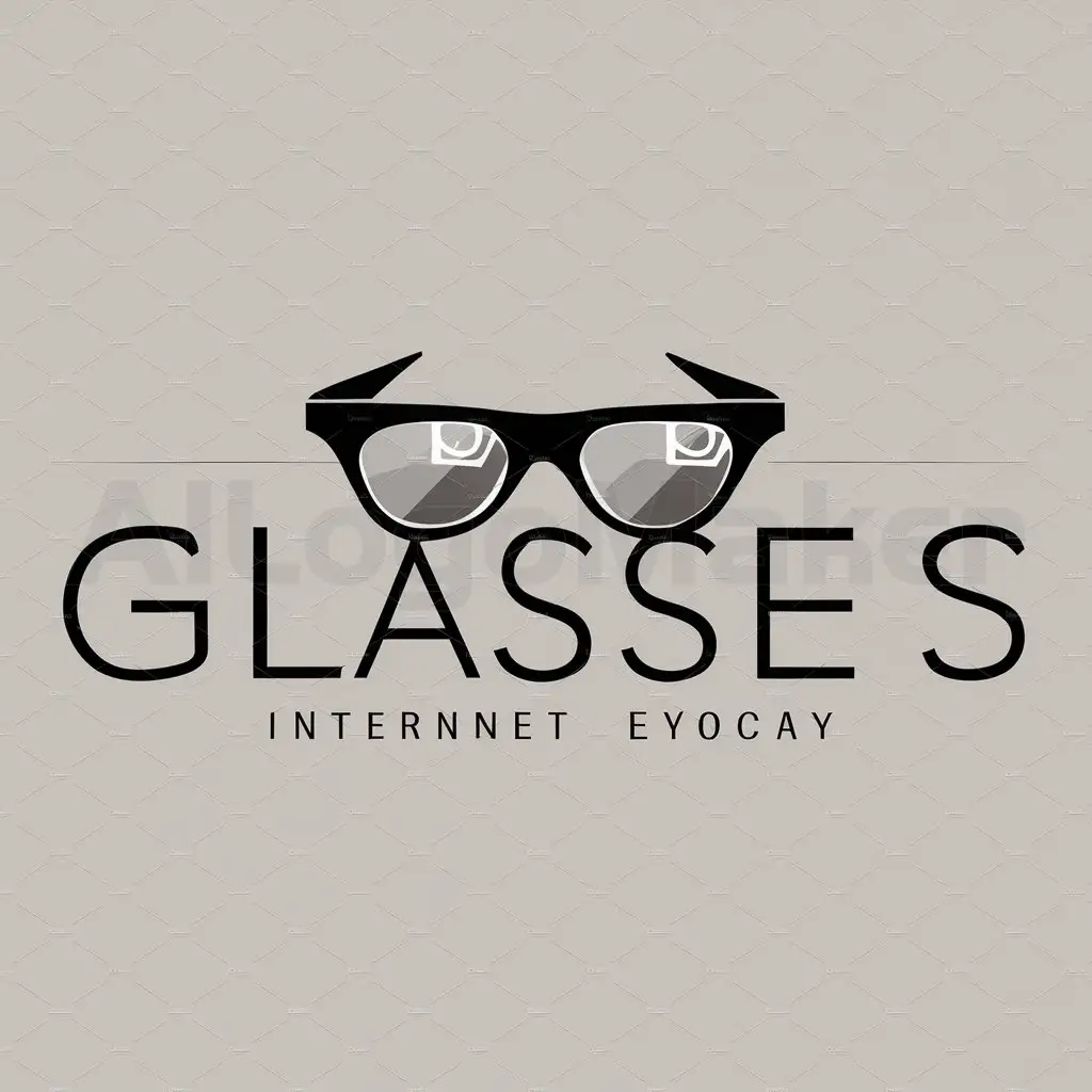 a logo design,with the text "glasses", main symbol:glasses,Moderate,be used in Internet industry,clear background
