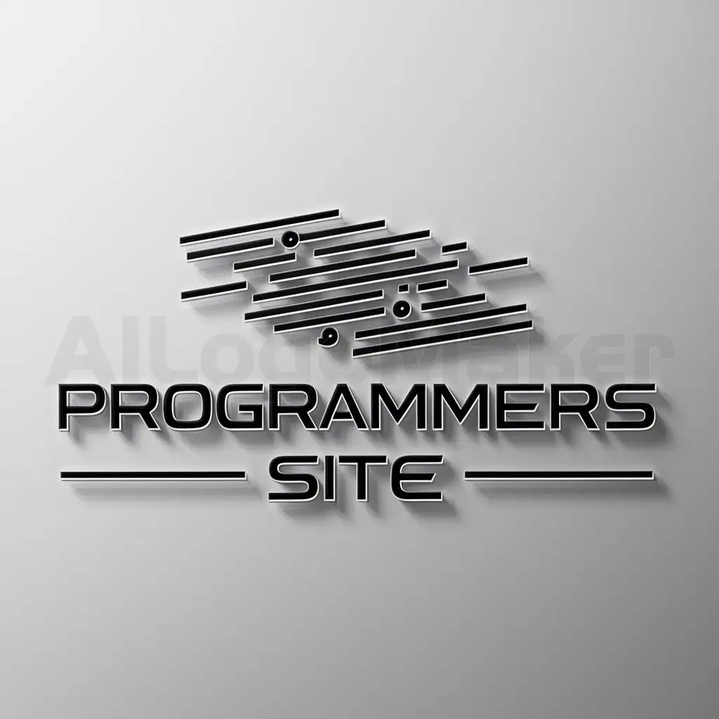 a logo design,with the text "Programmers site", main symbol:codigos de programación,Moderate,be used in Technology industry,clear background