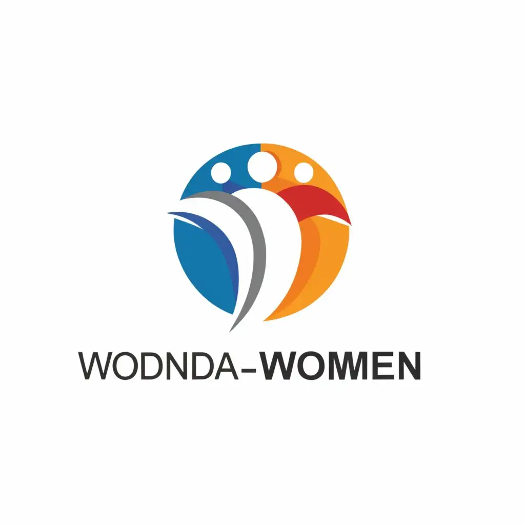 a logo design,with the text "Wondawomen", main symbol:woman pressure group and rotary,Moderate,clear background