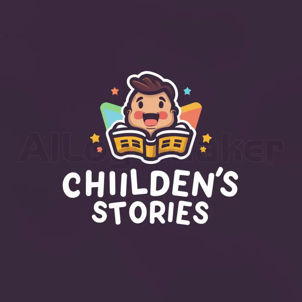 LOGO-Design-For-Children-Stories-Playful-Font-with-Vibrant-Colors-and-Storybook-Illustration