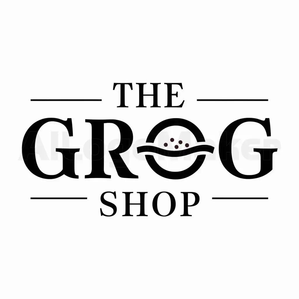 a logo design,with the text "The Grog Shop", main symbol:Bière,Moderate,be used in Retail industry,clear background
