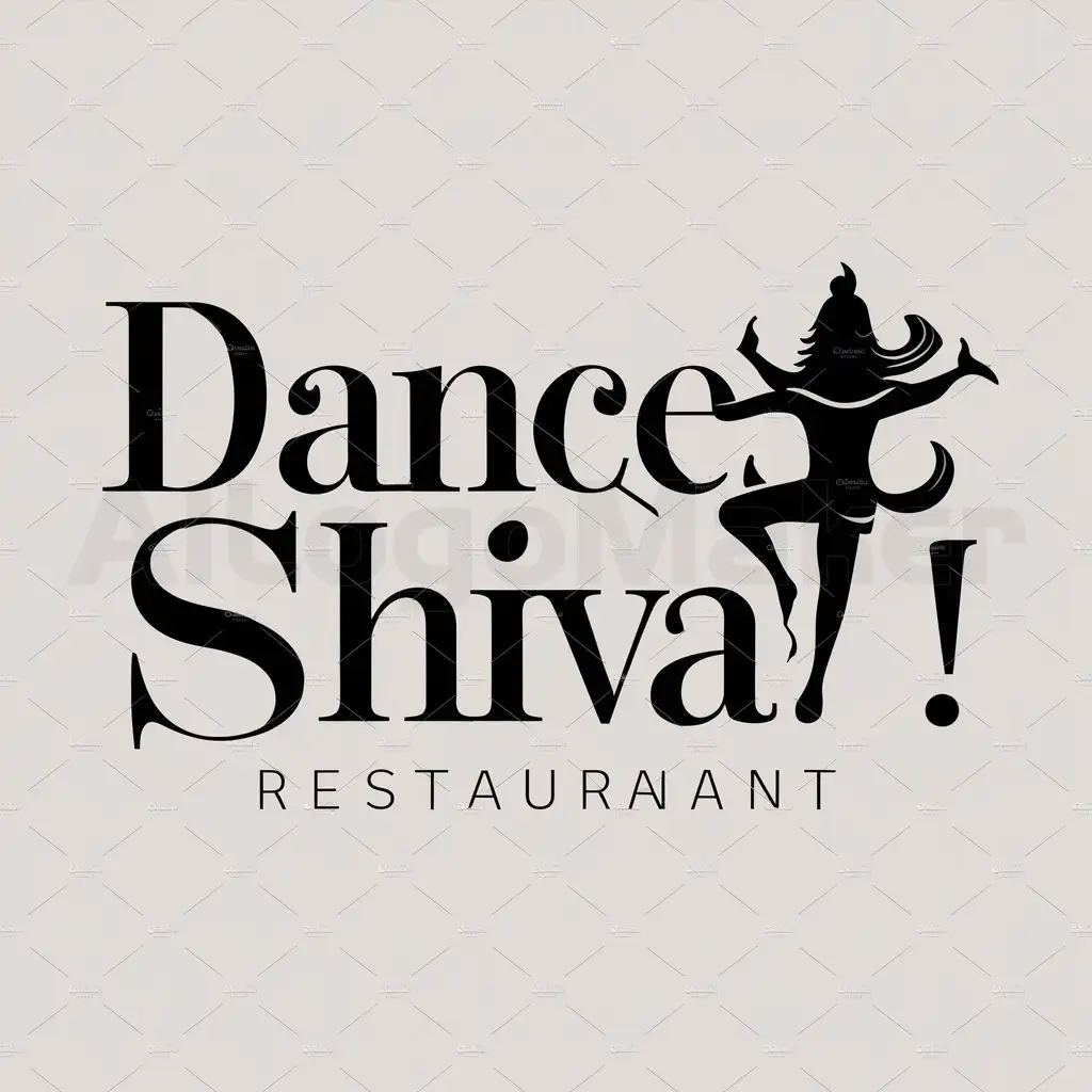 a logo design,with the text "Dance, Shiva!", main symbol:dancing Shiva,Moderate,be used in Restaurant industry,clear background