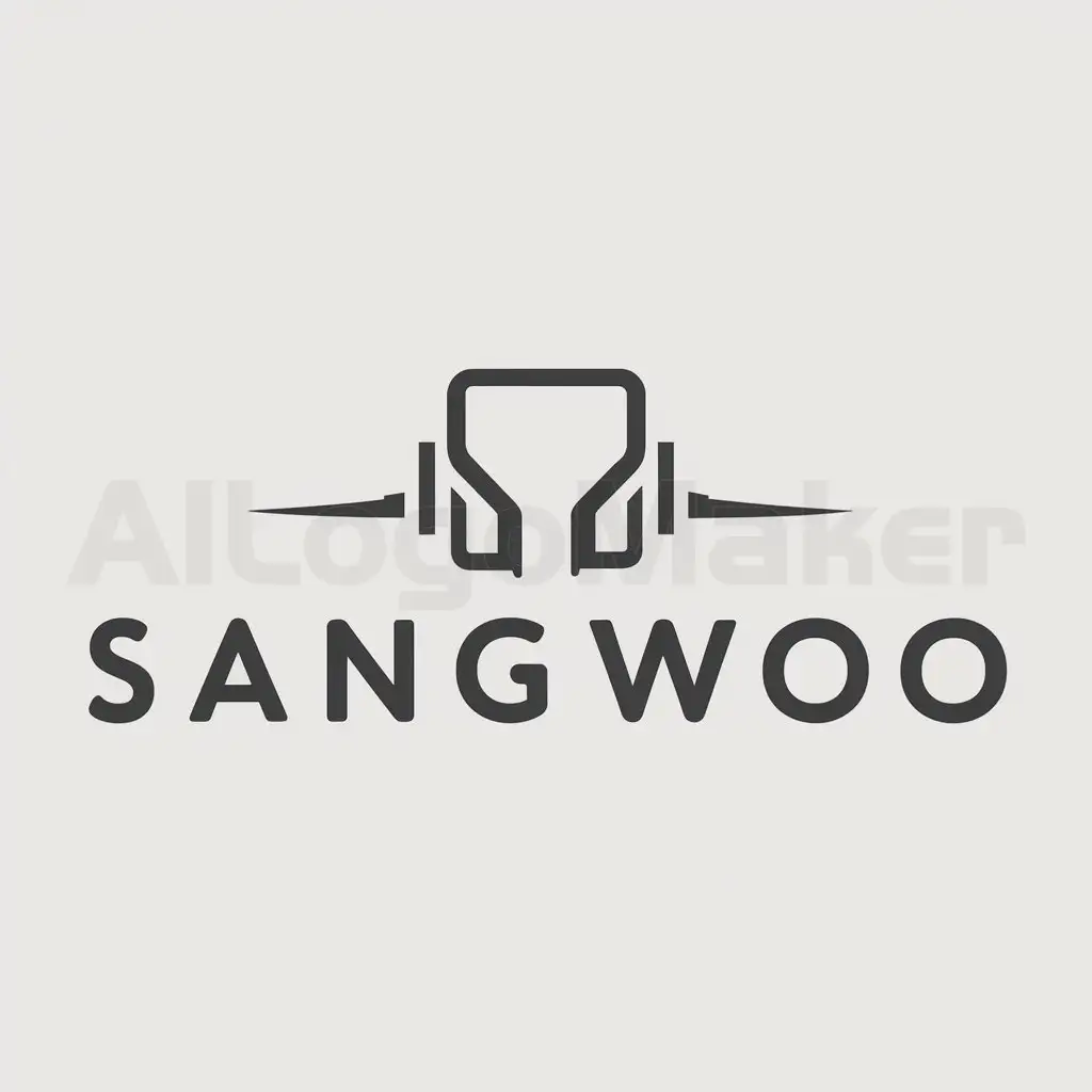 a logo design,with the text "SANGWOO", main symbol:memory device,Moderate,be used in Technology industry,clear background