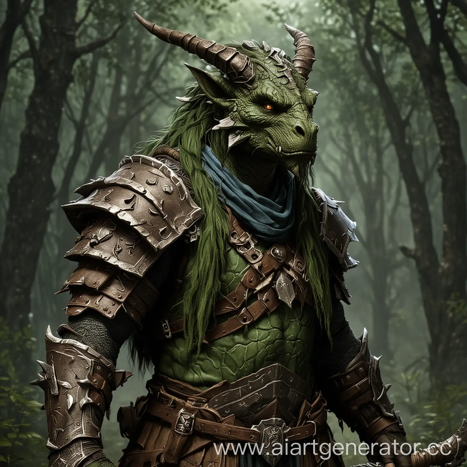 Fantasy-Portrait-of-a-Dragonborn-Druid-in-a-Mystical-Forest