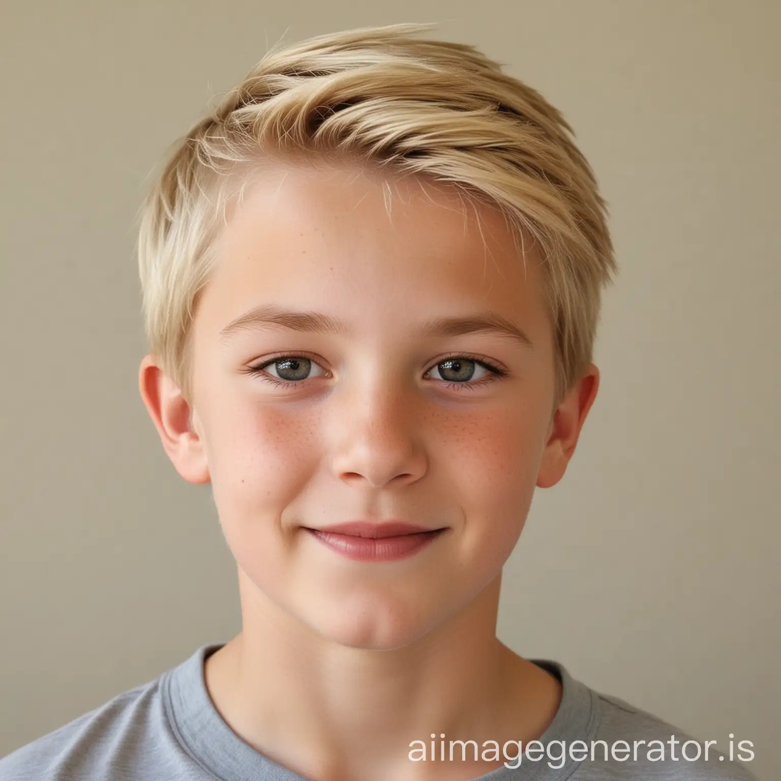 10 year old boy, blonde hair, fair skin